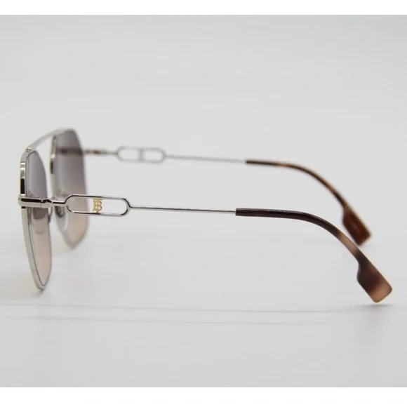 Burberry Silver and Brown Sunglasses